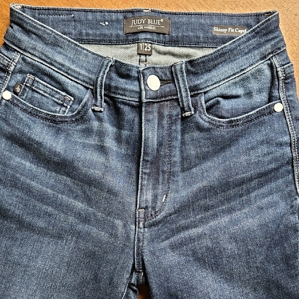 Judy Blue Dark Blue Skinny Fit Capri Jeans